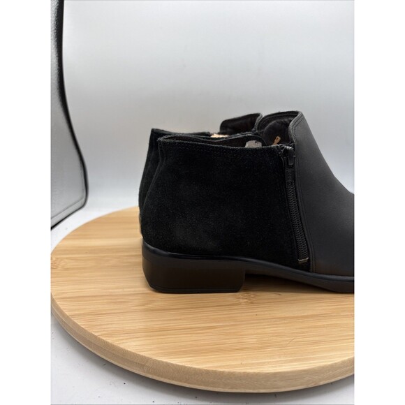 NAOT Helm Black Leather Suede Ankle Boots Dual Zip EU41 US10 Comfort Walking - Picture 9 of 13
